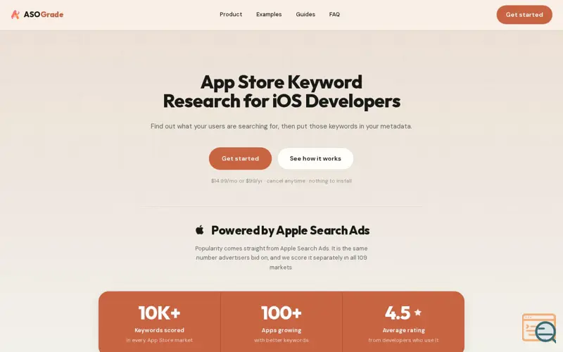 Screenshot of ASOGrade