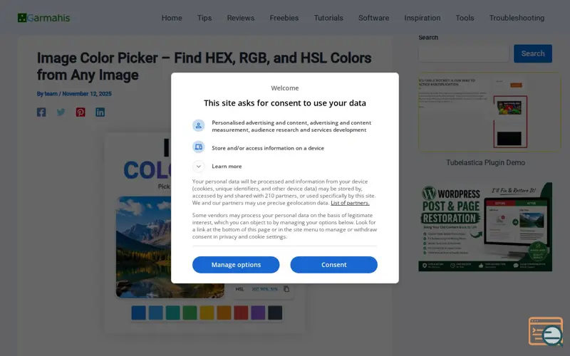 Screenshot of Image Color Picker