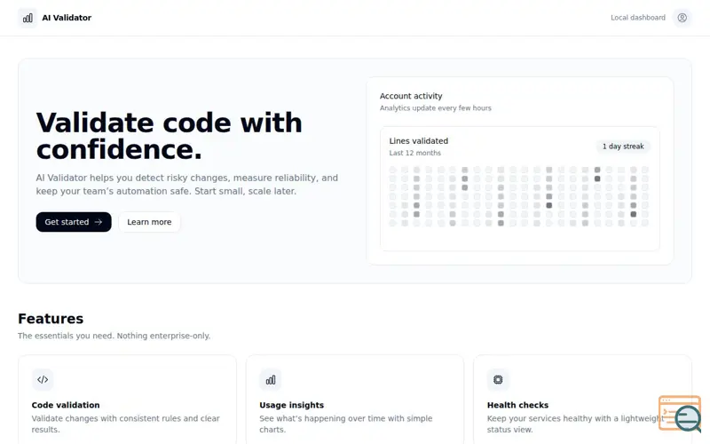 Screenshot of Villa Code
