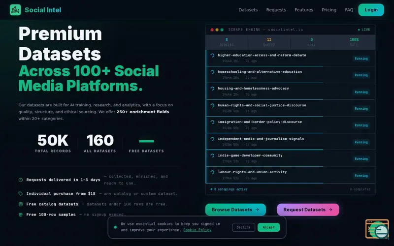 Screenshot of Social Intel v2.6.0
