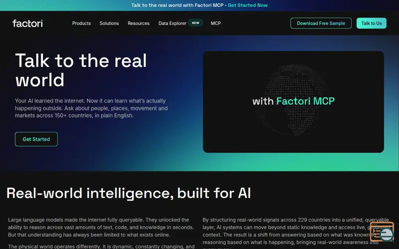 Screenshot of Factori MCP