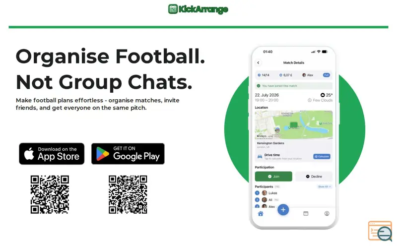Screenshot of KickArrange