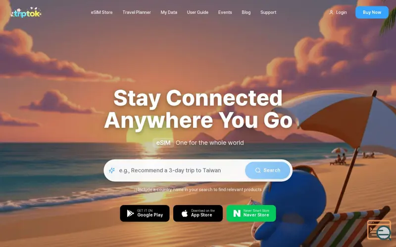 Screenshot of Triptok, a launch using Kakao CDN