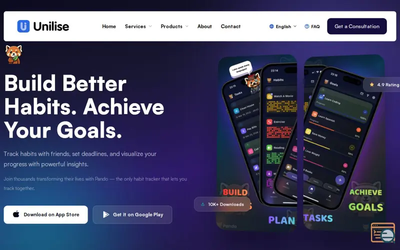 Screenshot of Pando
