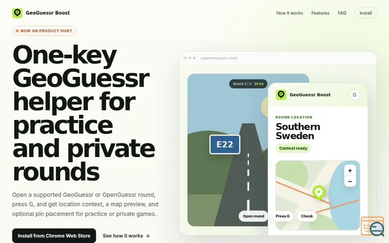 Screenshot of GeoBoost