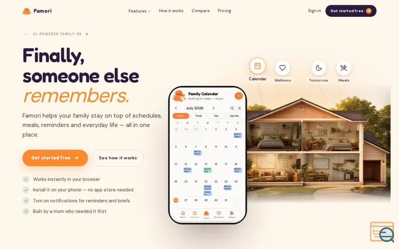 Screenshot of Famori