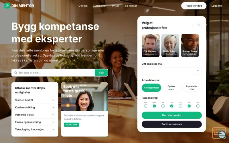 Screenshot of DIN MENTOR