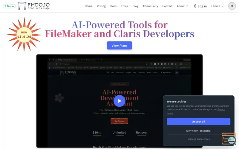 Screenshot of FM Dojo