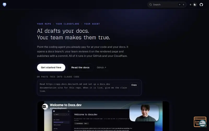 Screenshot of Docs.dev