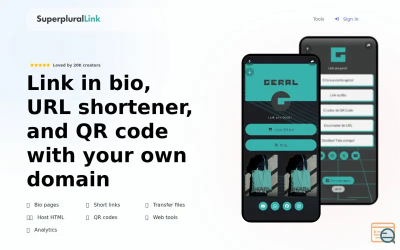 Screenshot of Superplural Link