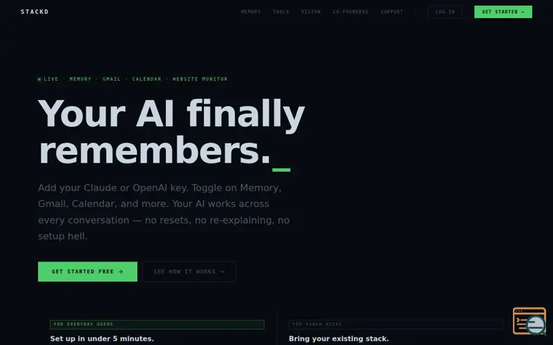Screenshot of Stackd