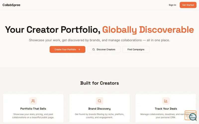 Screenshot of CollabSpree — Collaboration Platform