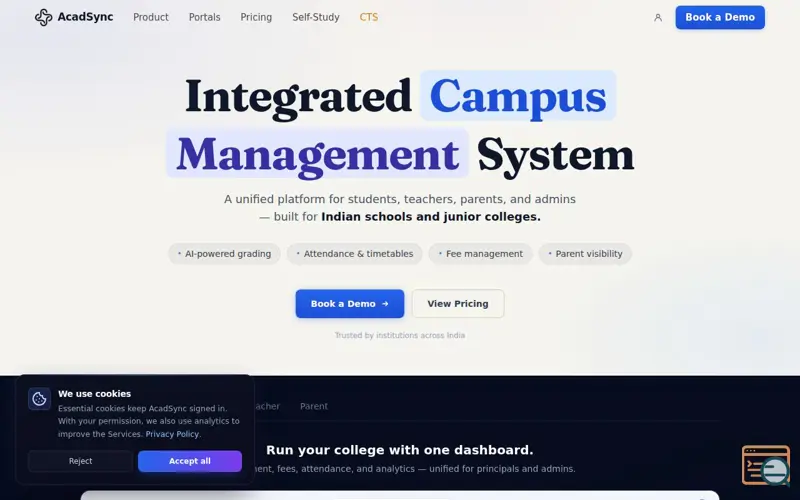 Screenshot of AcadSync