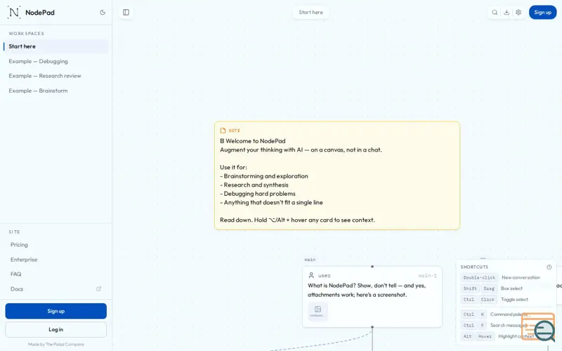 Screenshot of NodePad