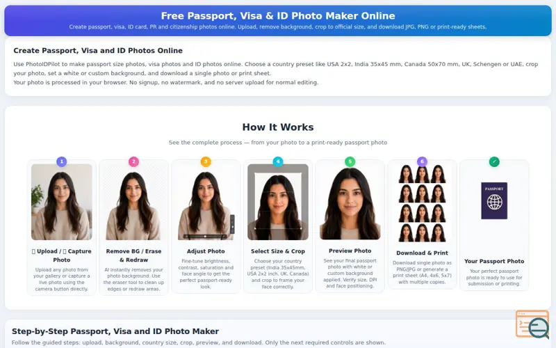 Screenshot of PhotoIDPilot