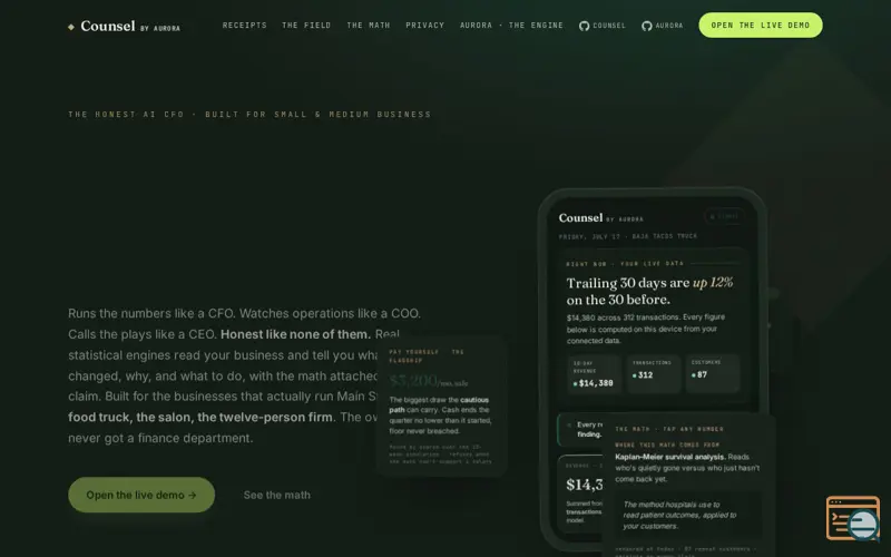 Screenshot of Counsel