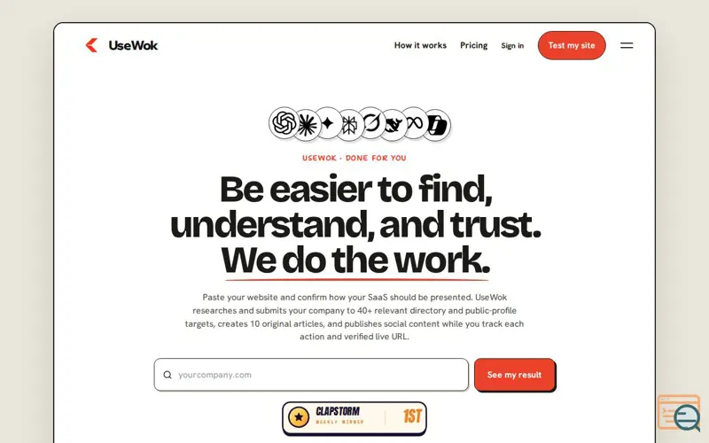 Screenshot of UseWok, a launch using ToolDisk