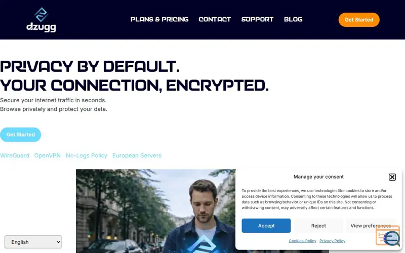 Screenshot of dzugg VPN