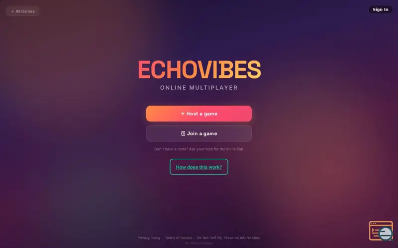 Screenshot of Echovibes