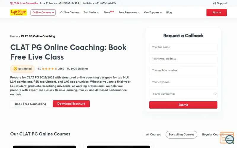 Screenshot of Law Prep Tutorial