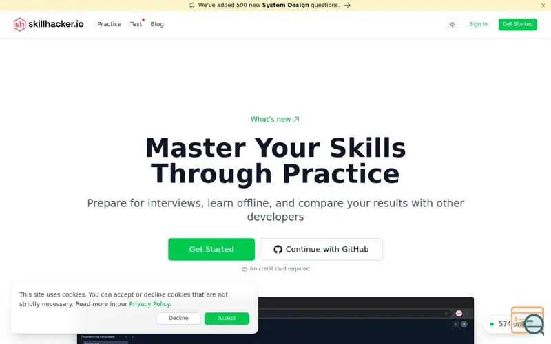 Screenshot of SkillHacker