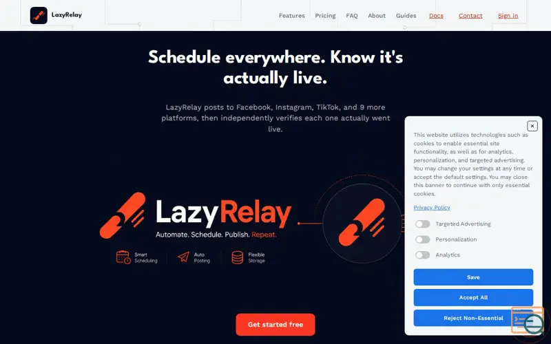 Screenshot of LazyRelay
