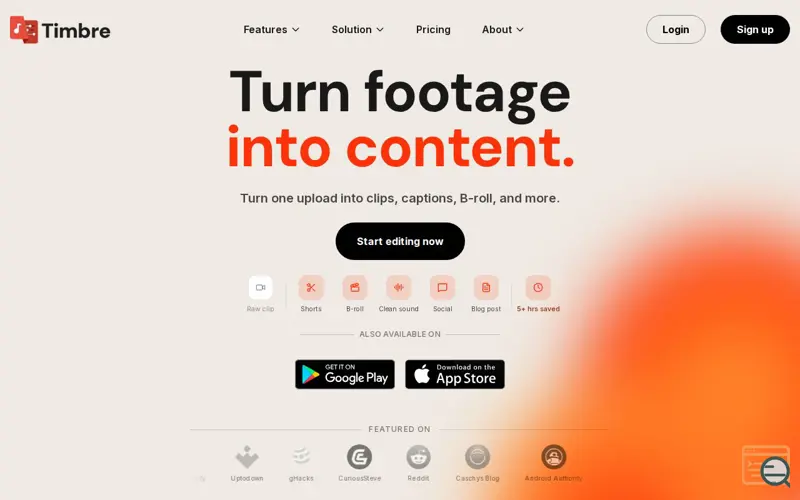 Screenshot of Timbre