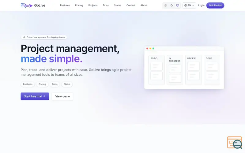 Screenshot of GoLive