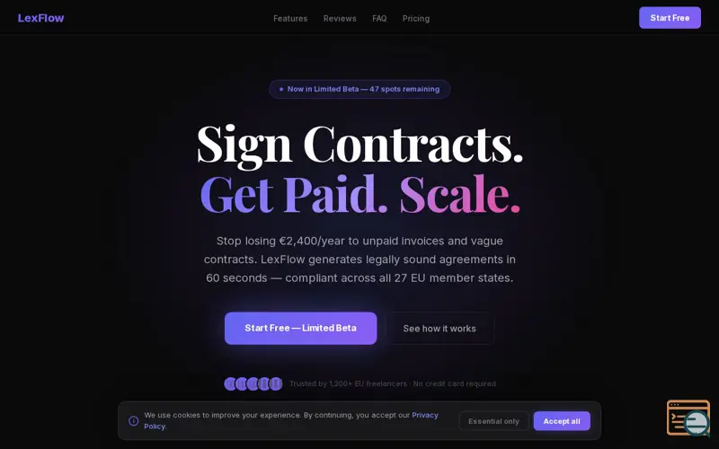 Screenshot of LexFlow