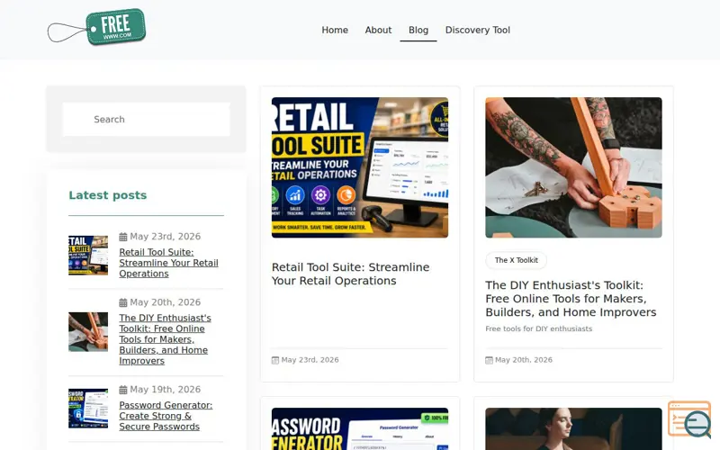 Screenshot of FreeWWW Blog