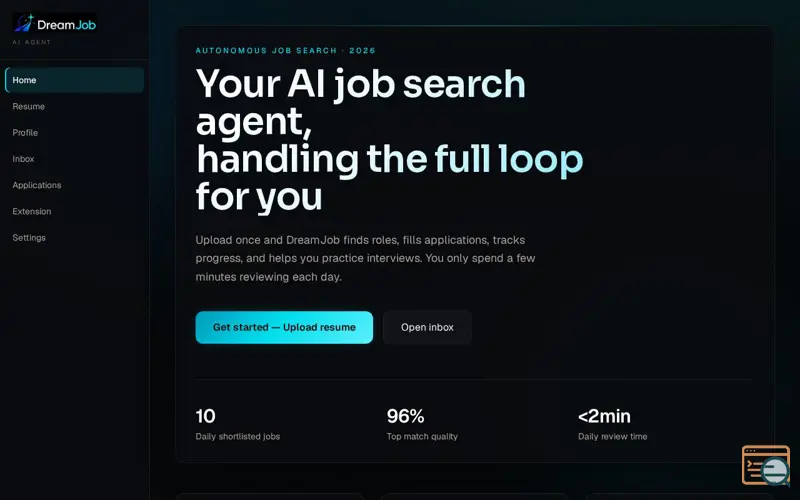 Screenshot of DreamJob