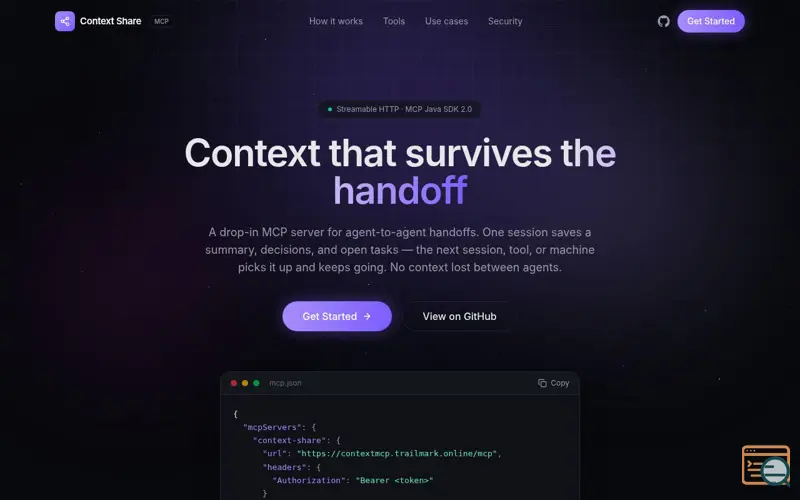 Screenshot of Context Share