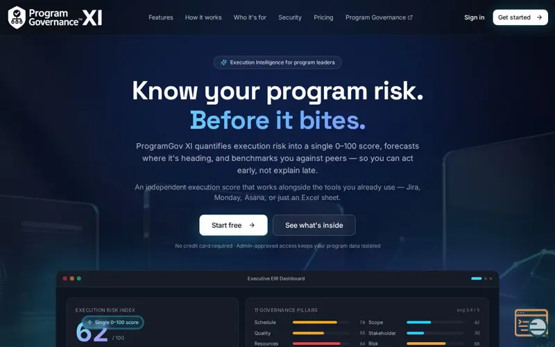 Screenshot of XIS (Execution Intelligence system)