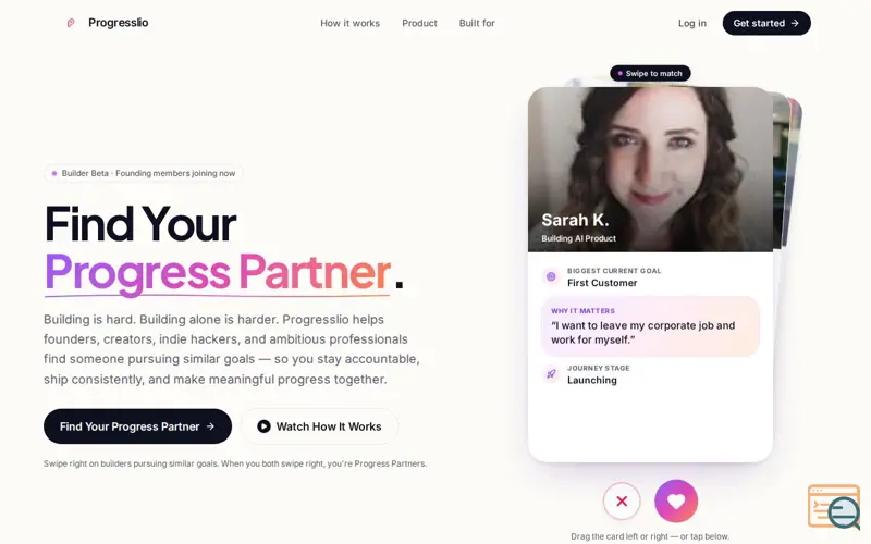 Screenshot of Progresslio