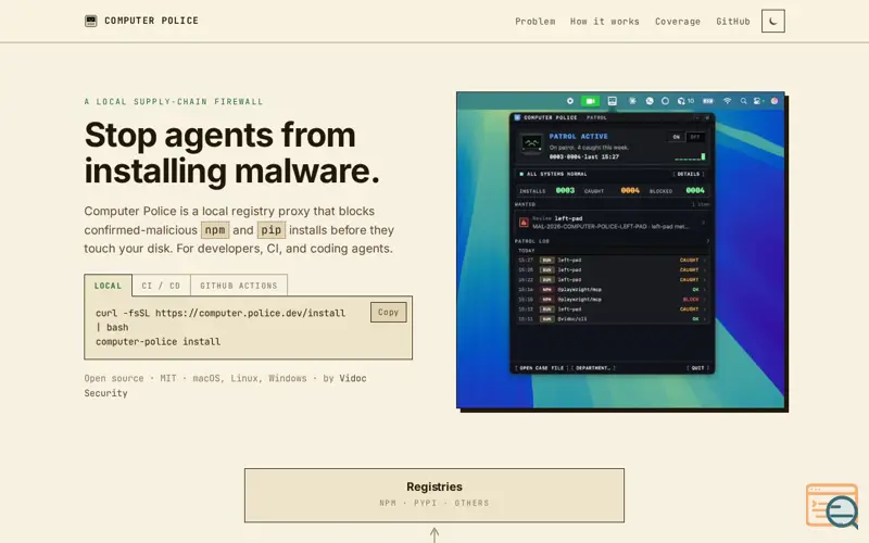 Screenshot of Computer Police