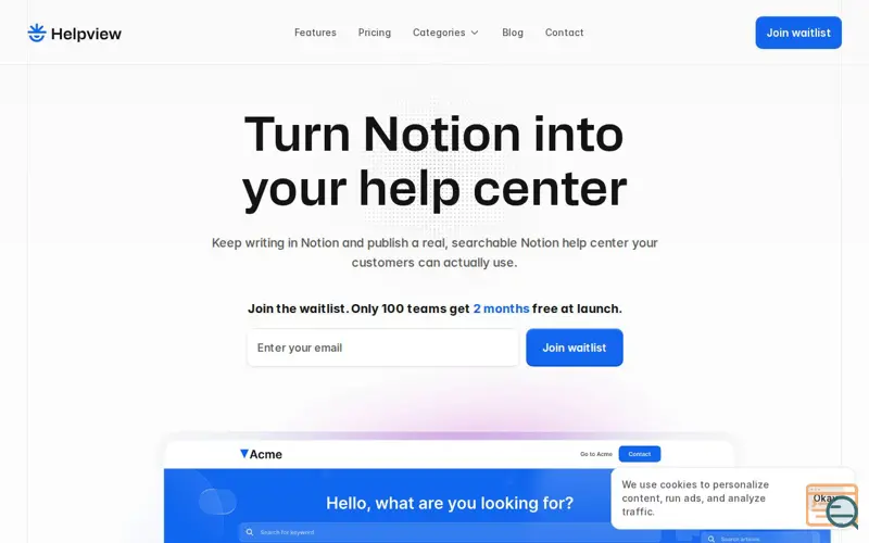 Screenshot of Helpview