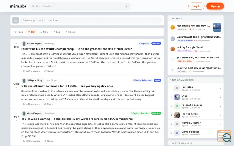 Screenshot of nvira.sbs