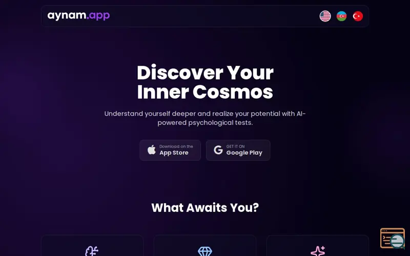 Screenshot of Aynam.App: AI Psychology Insights