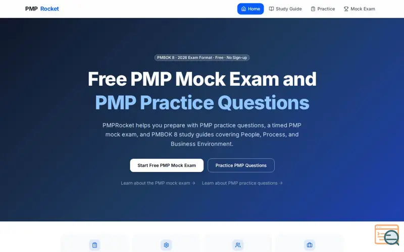 Screenshot of PMPRocket