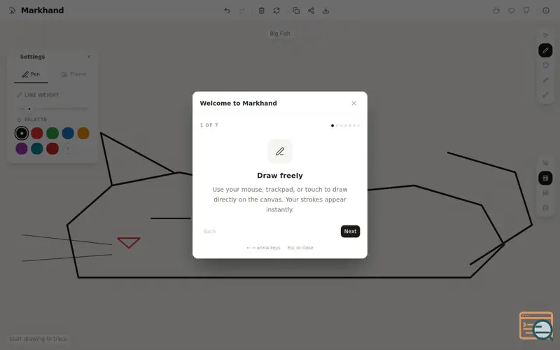 Screenshot of Markhand