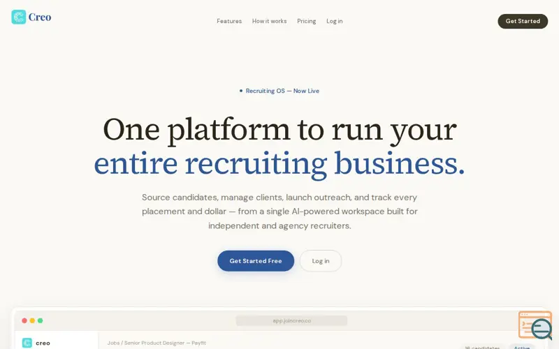 Screenshot of Creo