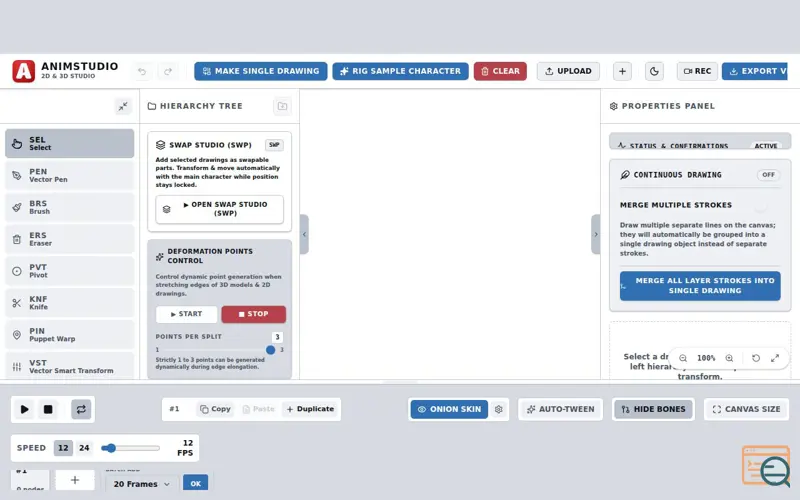 Screenshot of Animstudio 