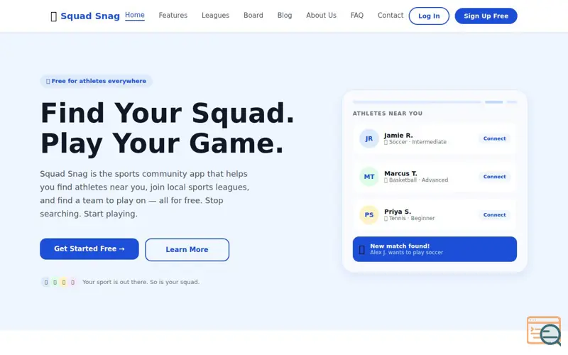 Screenshot of Squad Snag