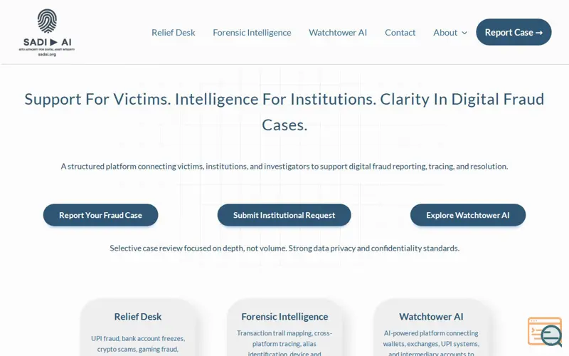 Screenshot of sadai.org