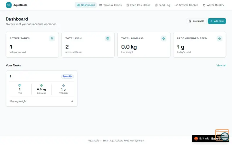 Screenshot of AquaScale