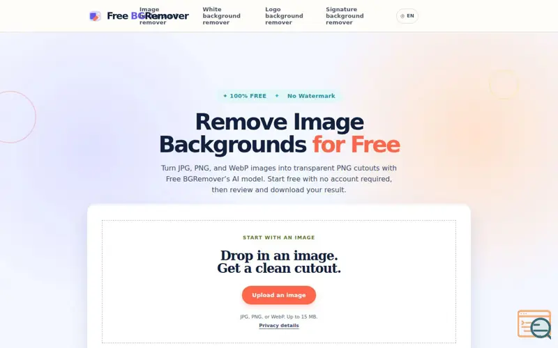 Screenshot of AI Image Background Remover – Free, No Signup Required | Free BGRemover