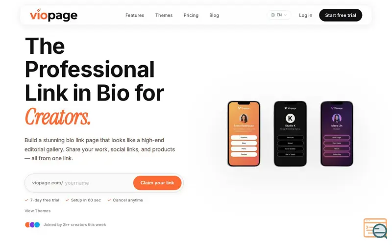 Screenshot of Viopage