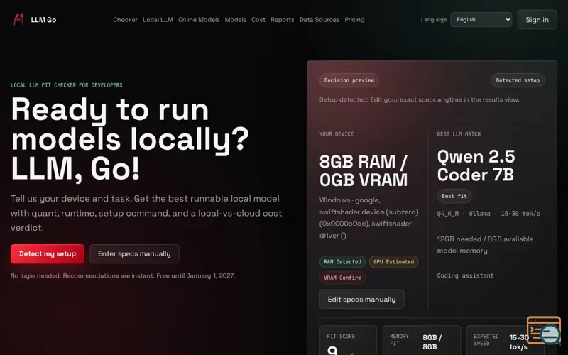 Screenshot of LLM Go