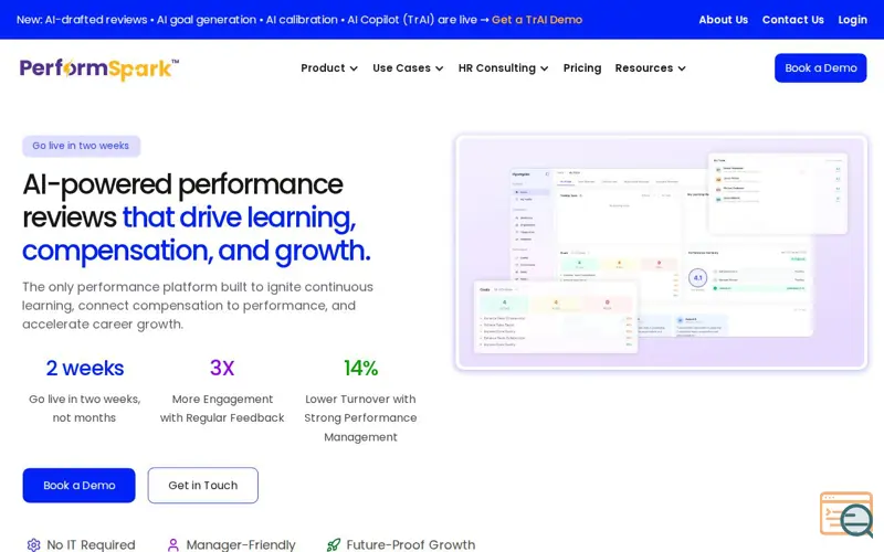 Screenshot of PerformSpark