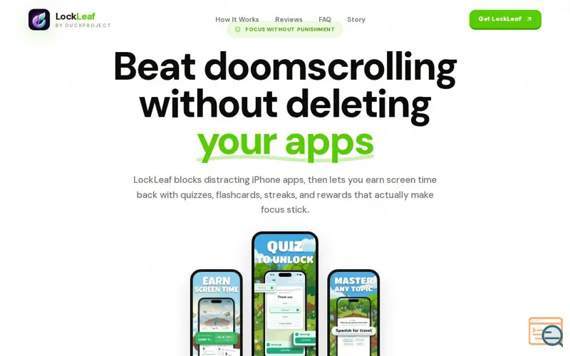 Screenshot of LockLeaf